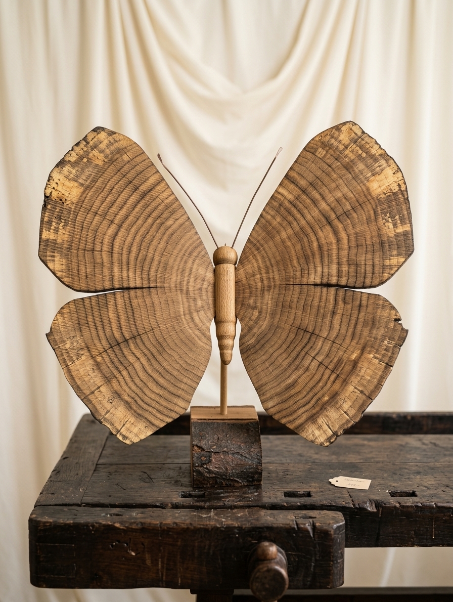 Schmetterling aus Eichenholz, Ansicht 6