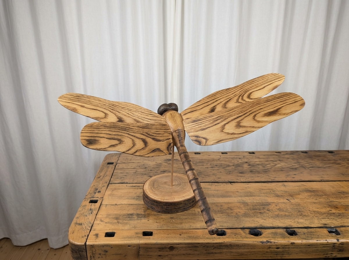 Libelle – Individuelle Holzbearbeitung aus Eiche, Kupfer